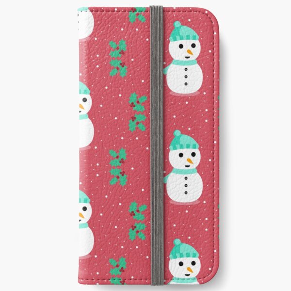 Muñeco de nieve vintage Fundas tarjetero para iPhone