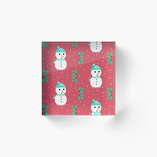 Muñeco de nieve vintage Bloque acrílico