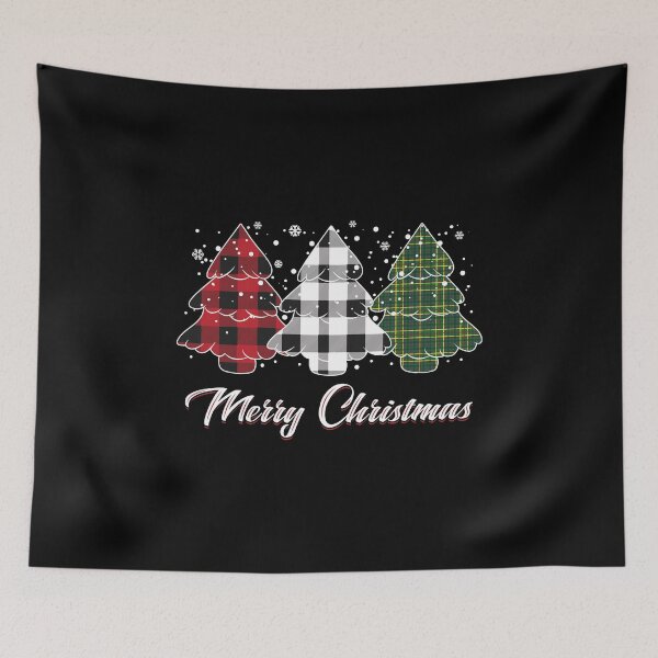 Item preview, Merry Christmas Checkered Santa Xmas Tree Happy Holidays graphic designed and sold by BUBLTEES.