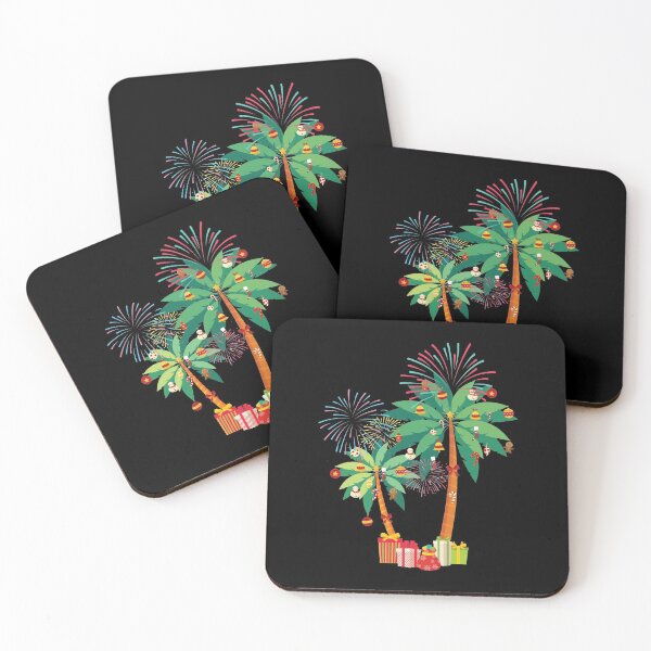 Item preview, Palm Christmas Tree Xmas Balls Bells Stockings Gift graphic designed and sold by BUBLTEES.