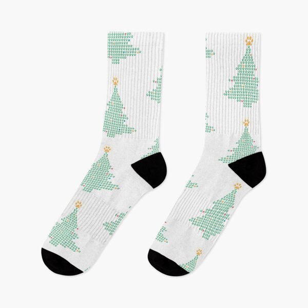 Item preview, Dog Paws Print Christmas Tree Xmas Happy Holidays print designed and sold by BUBLTEES.