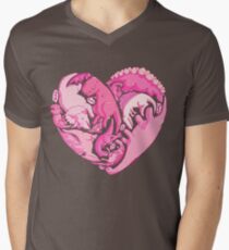 Loveasaurus Men's V-Neck T-Shirt
