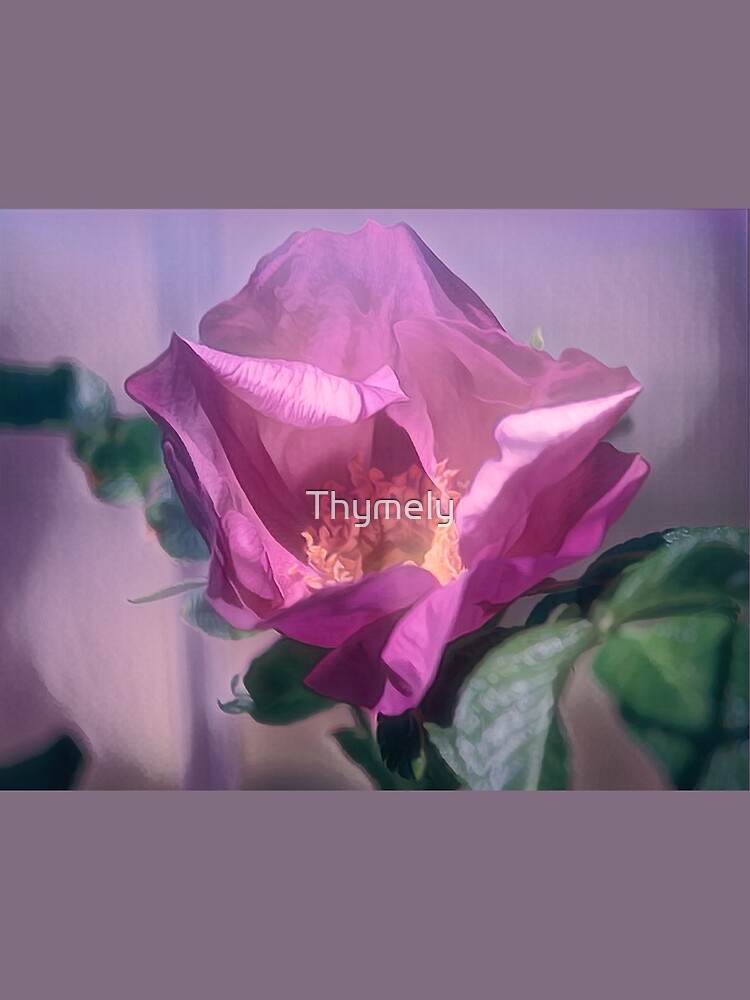 Thumbnail 3 of 3, Scarf, Pink Rosa Rugosa designed and sold by Thymely.