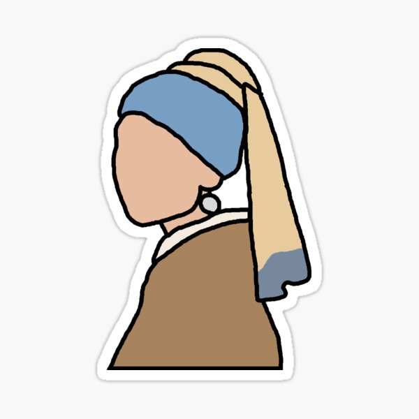 Girl with a Pearl Earring Sticker