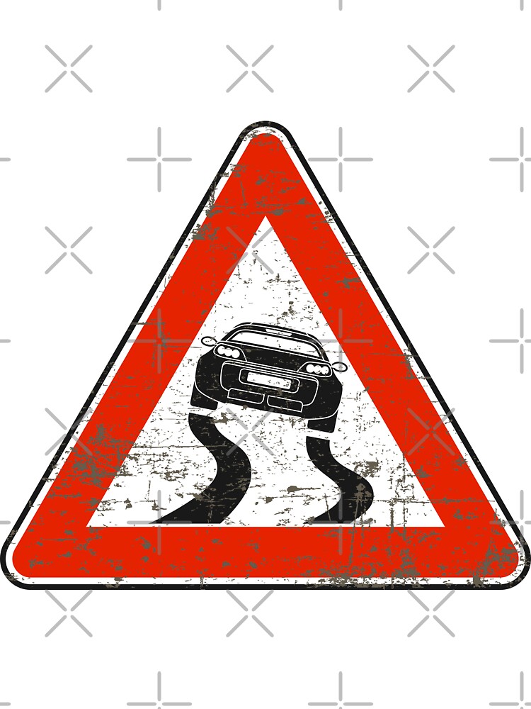 Smart Roadster 452 Slippery Road Italian Vintage Road Sign Baby One Piece By Tld Redbubble