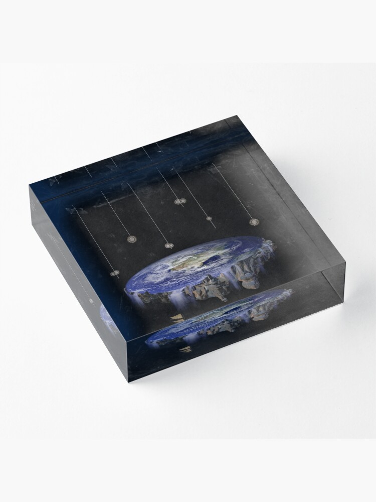Alternate view of Flat Earth Acrylic Block