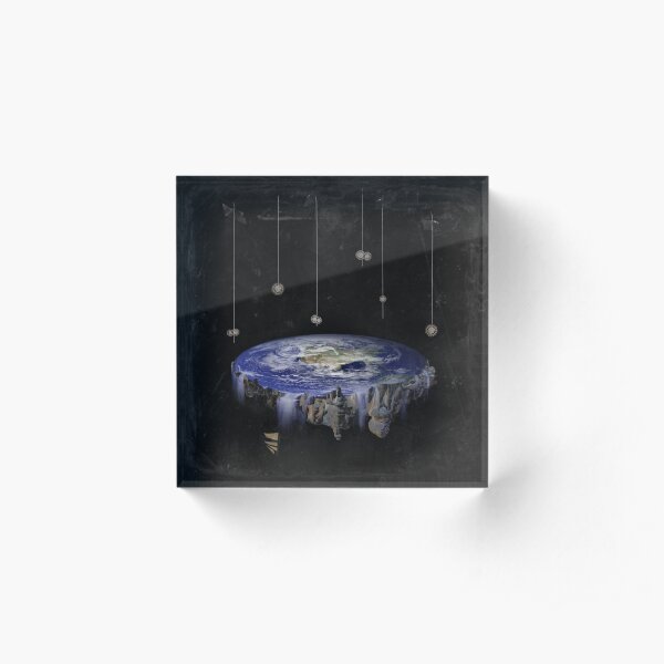 Flat Earth Acrylic Block