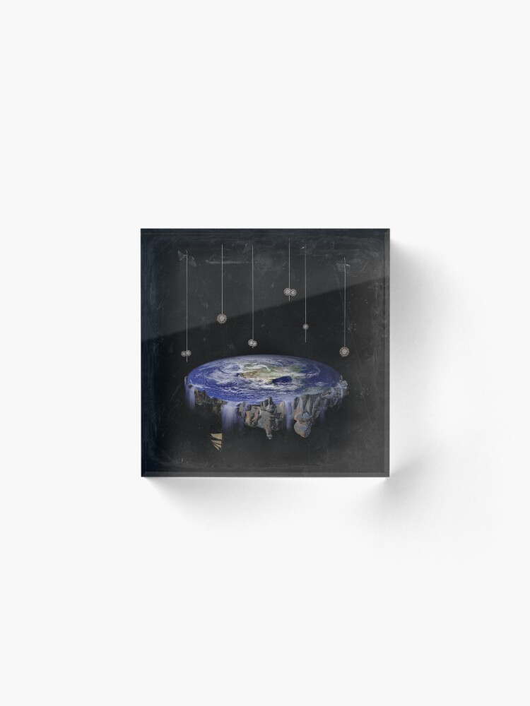 Alternate view of Flat Earth Acrylic Block