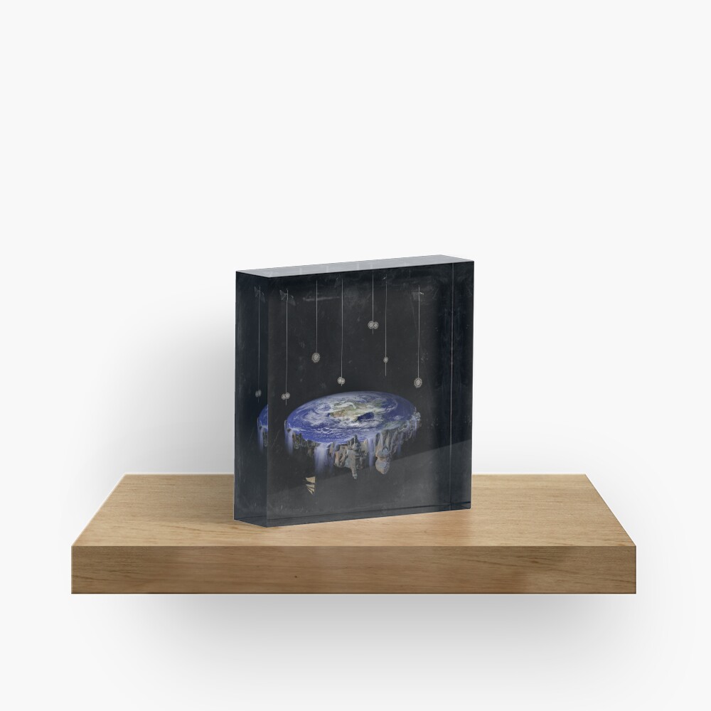 Flat Earth Acrylic Block