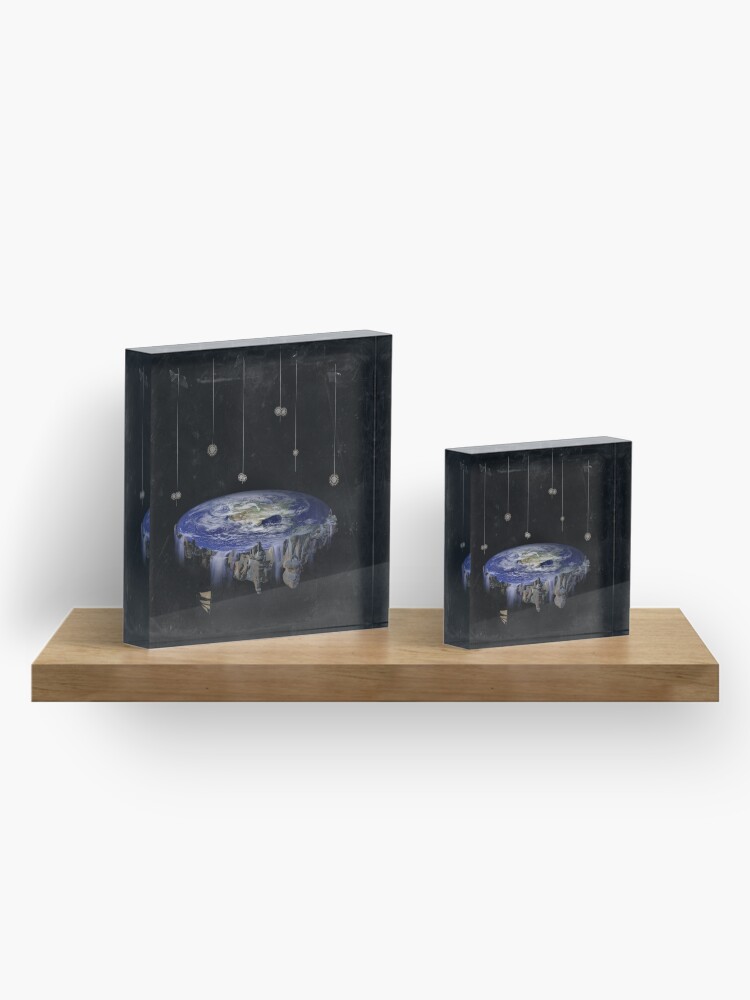 Alternate view of Flat Earth Acrylic Block