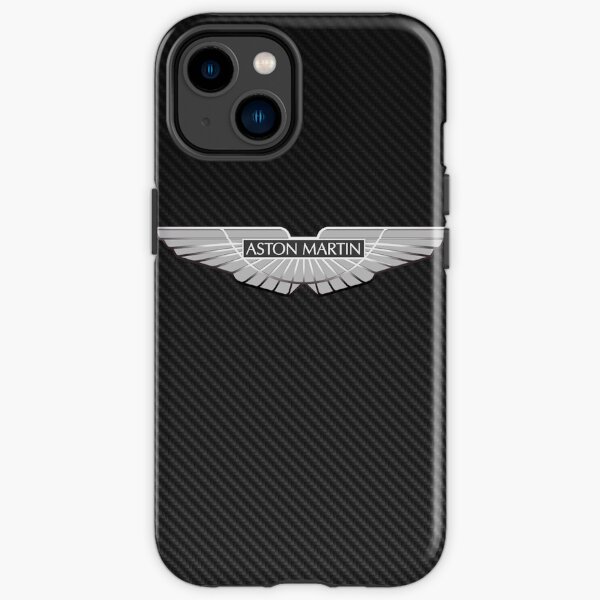 Aston Martin logo on carbon background iPhone Tough Case