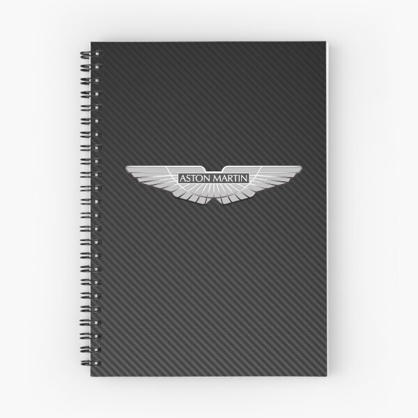 Aperçu de l'œuvre Logo Aston Martin sur affiche en fibre de carbone – Art automobile britannique de luxe créée et vendue par Road To Track.