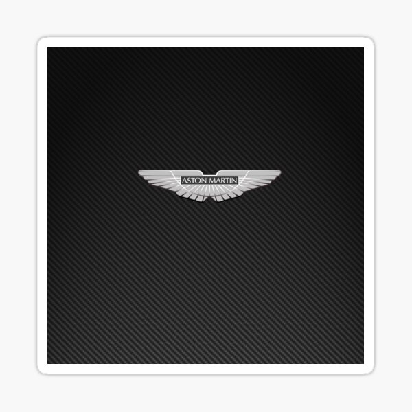 Aston Martin logo on carbon background Sticker