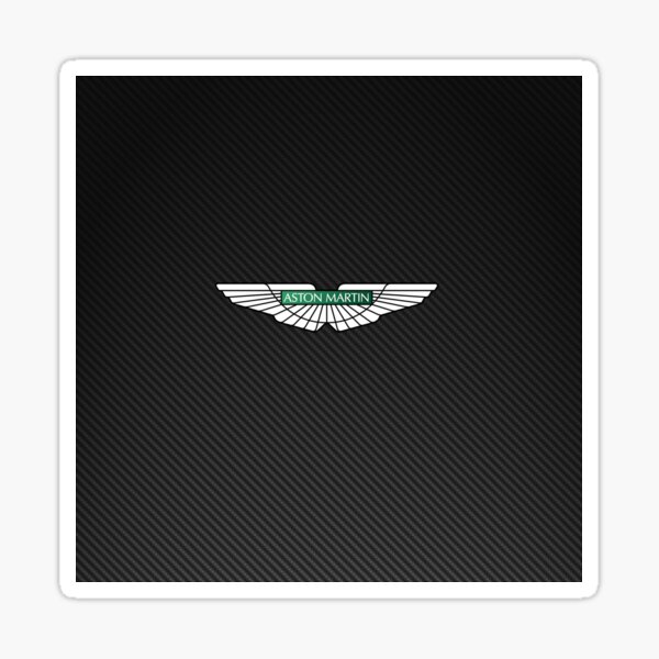 Aston Martin logo on carbon background Sticker