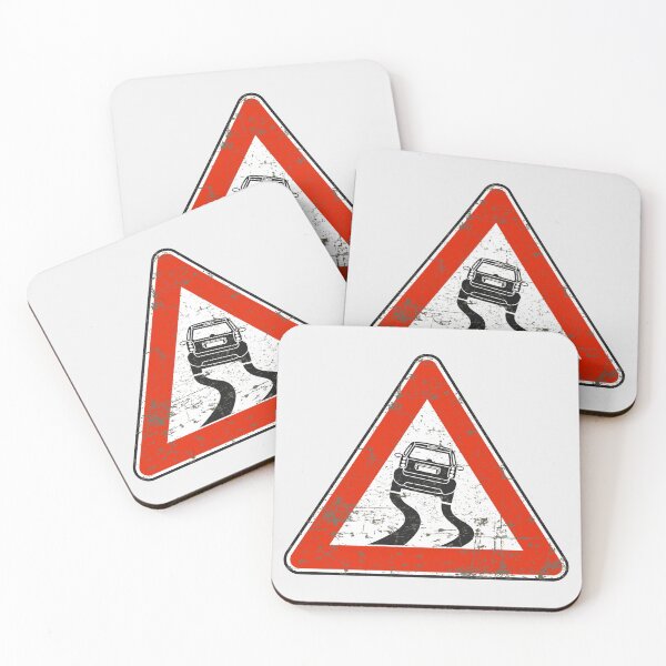 Item preview, Smart ForTwo 450 Slippery Road Italian vintage road sign designed and sold by -TLD-.