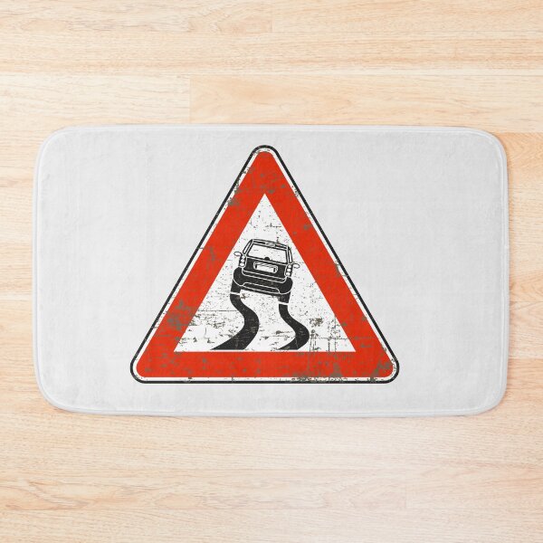 Item preview, Smart ForTwo 450 Slippery Road Italian vintage road sign designed and sold by -TLD-.