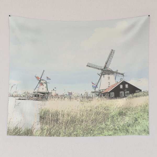 Item preview, Windmill in the Netherlands designed and sold by autumncello.