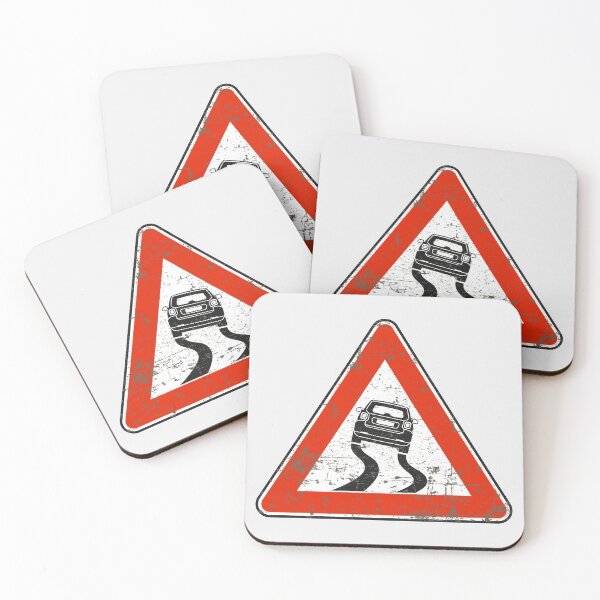 Item preview, Smart ForTwo 453 Slippery Road Italian vintage road sign designed and sold by -TLD-.