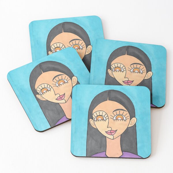 Item preview, Kuwaiti girl portrait with long black straight hair (traditional art) designed and sold by Mennen’s Art.