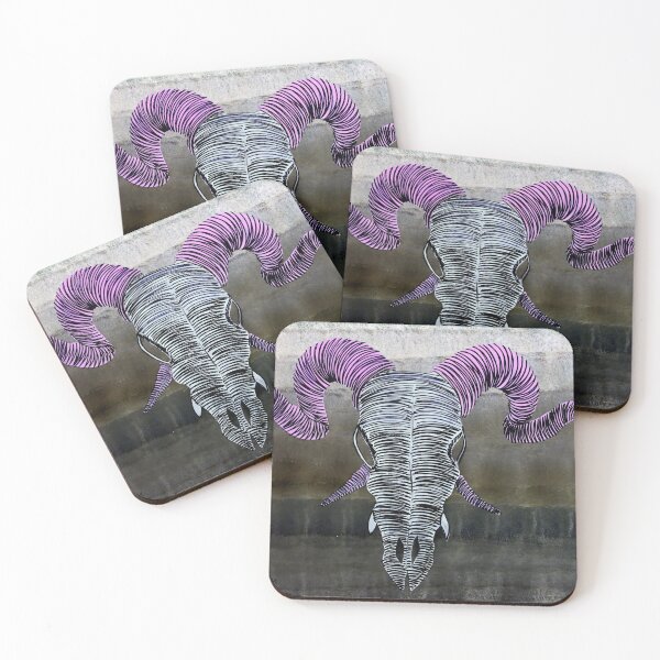 Item preview, Ram Skull By ArtGuru 9365 - Acrylic On Paper designed and sold by Art Guru.