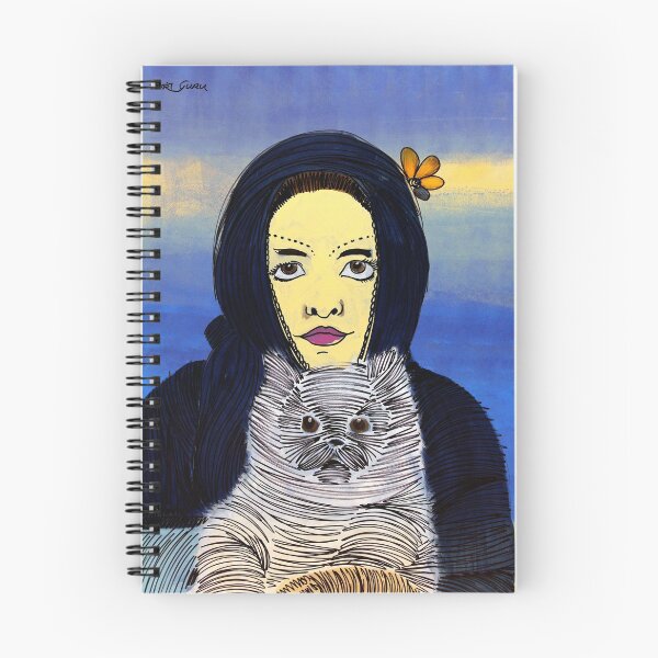 Item preview, Woman Holding a Cat By ArtGuru 9368 - Acrylic On Paper designed and sold by Art Guru.
