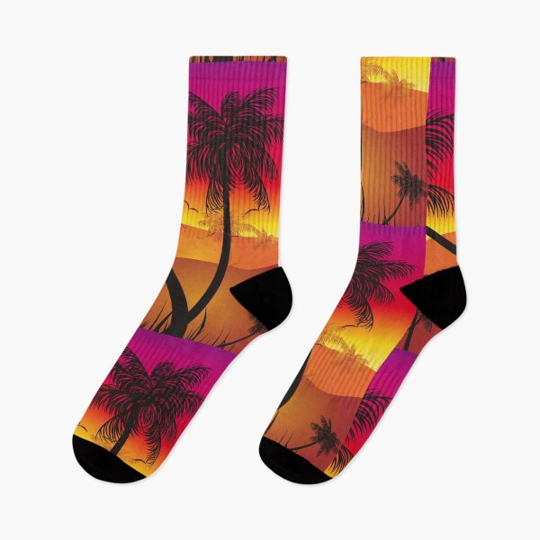 Item preview, Palm Trees Sunset Orange Red  designed and sold by BalloonPrints.
