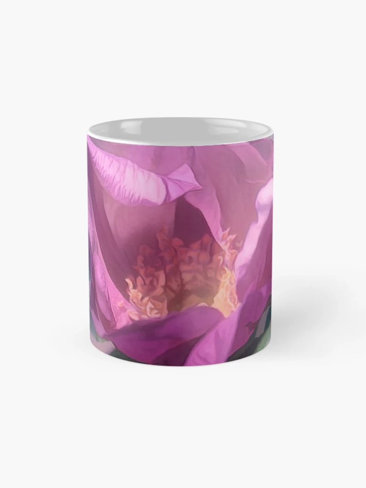 Thumbnail 4 of 6, Coffee Mug, Pink Rosa Rugosa designed and sold by Thymely.