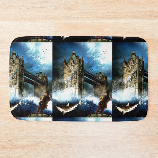Item preview, Violent Planet - London Tidal Wave with man fishing. designed and sold by Scott Bradley Musgrave.