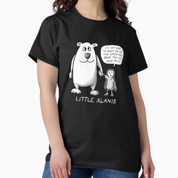 Aperçu de l'œuvre La petite Alanis et son ours aux yeux croisés (mieux sur les couleurs plus sombres) créée et vendue par Square Bear Studio.