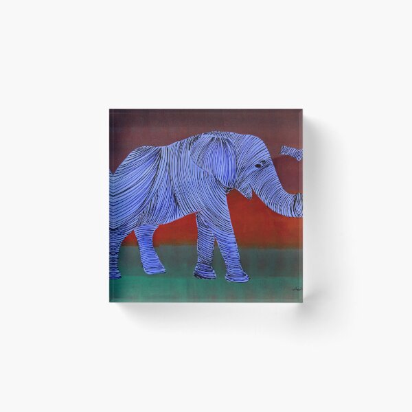 Item preview, Violet Elephant By ArtGuru 9378 - Acrylic On Paper designed and sold by Art Guru.