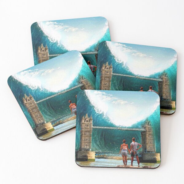 Item preview, Violent Planet - London Tidal Wave with Couple holding hands defenceless. designed and sold by Scott Bradley Musgrave.