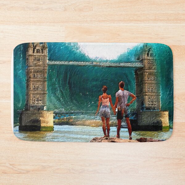 Item preview, Violent Planet - London Tidal Wave with Couple holding hands defenceless. designed and sold by Scott Bradley Musgrave.