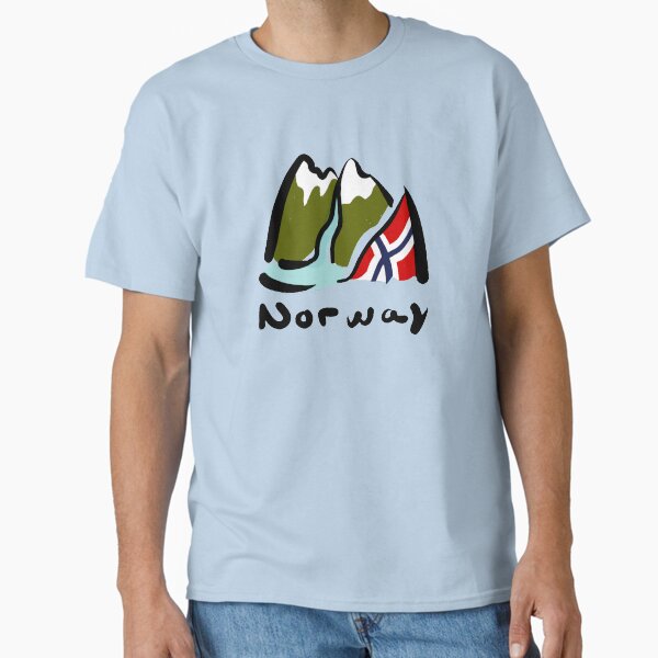 Norway Flag design | Fjord illustration Classic T-Shirt