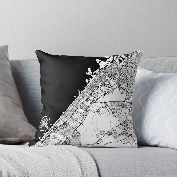 Item preview, Dubai Map Black designed and sold by duzhd.