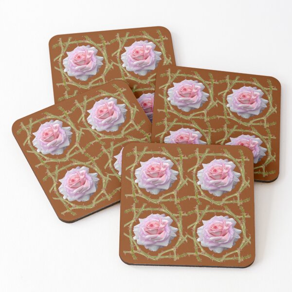 Item preview, PINK ROSES & ROSE BRAMBLES WINE COLORED ART designed and sold by sharlesart.