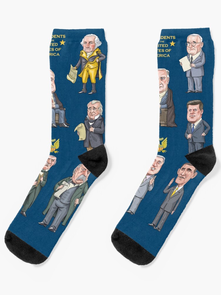Thumbnail 1 of 5, Socks, Democratic Presidents of the United States designed and sold by MacKaycartoons.