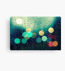 Rain and the city Canvas Print