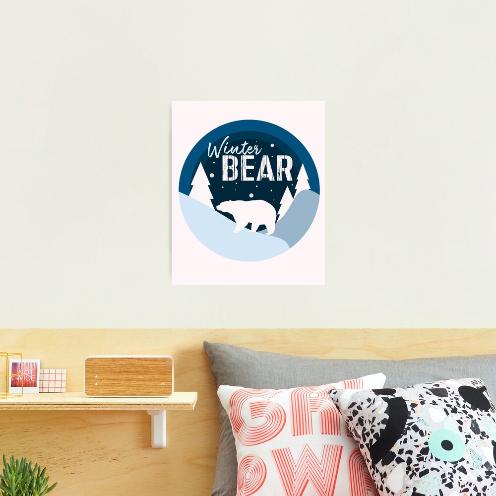 Winter Bear Kim Taehyung V KPOP Song BTS Fan Merch Design Korean