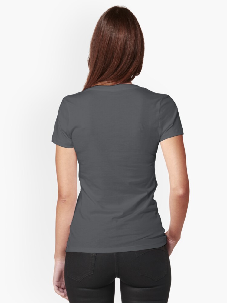 Alternate view of Watercolor Painted Mosaic Gecko Fitted V-Neck T-Shirt