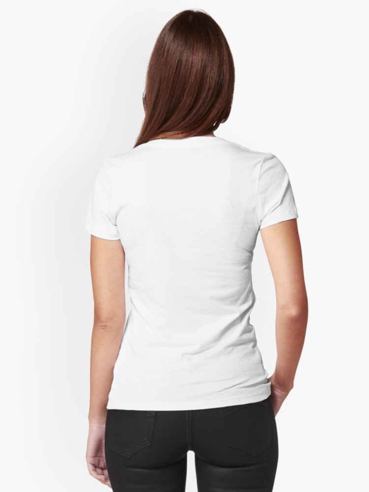 Thumbnail 2 of 3, Fitted V-Neck T-Shirt, Mad Hatter Tea Co. designed and sold by scribblegraph.