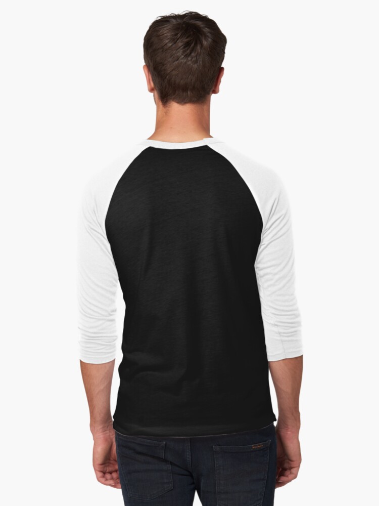 Aperçu 2 sur 3. T-shirt baseball manches ¾ avec l'œuvre Cheval Alter Real, dessin cheval bai, cheval ibérique, races de chevaux du Portugal créée et vendue par WebEquitation.