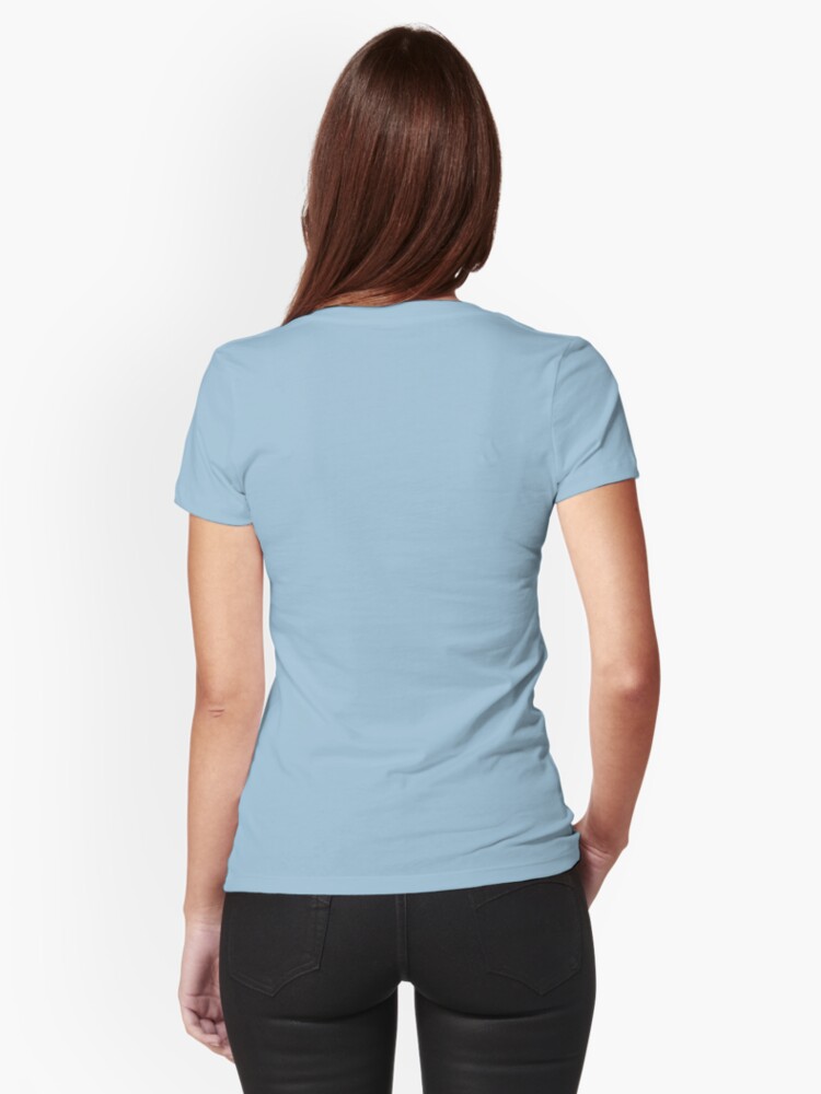 Alternate view of BAD HAIR DAY, PINK DAHLIA FLOWER Fitted T-Shirt