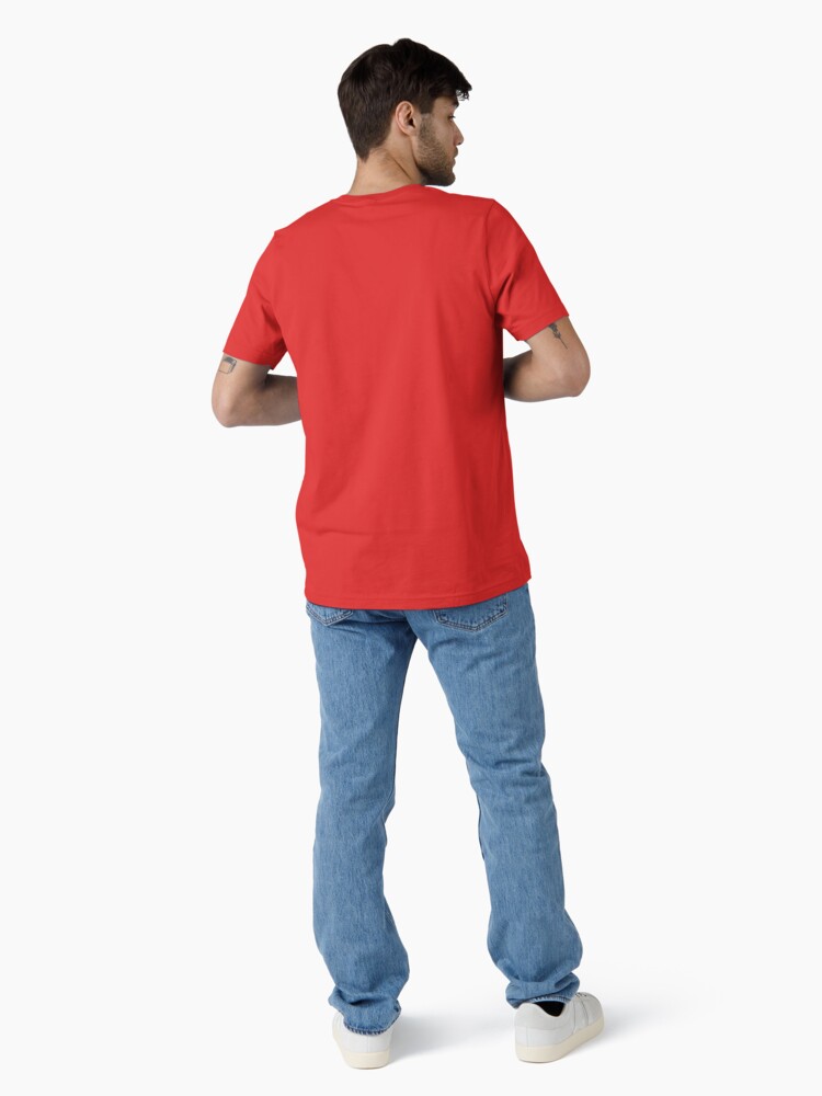 Outfit Red T Shirt With Light Blue Jeans Being Human Slim Fit Men