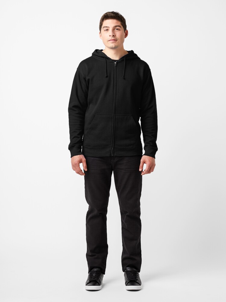 Thumbnail 3 of 5, Zipped Hoodie, White Hex designed and sold by md11hud.