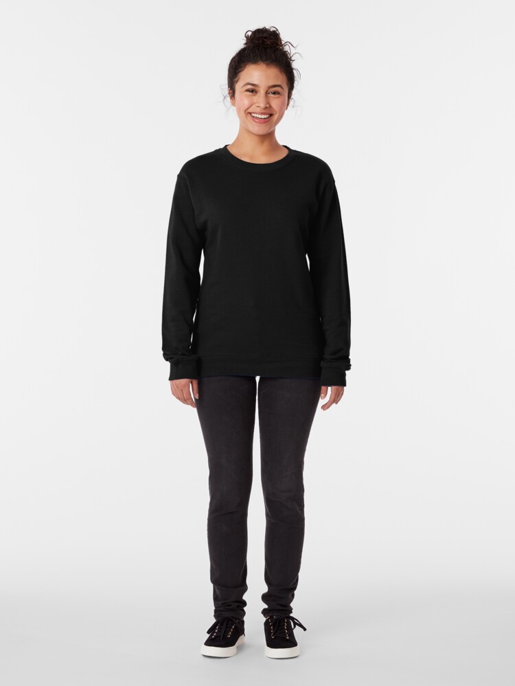 Alternate view of Floral alphabet in sage color - letter L Pullover Sweatshirt
